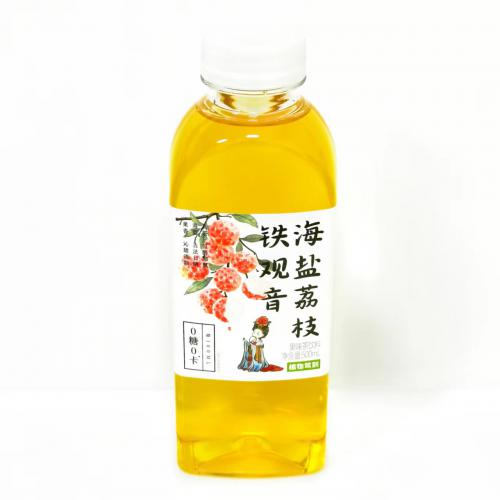 植物驾到铁观音海盐荔枝果味无糖茶饮料500ml*15瓶/件