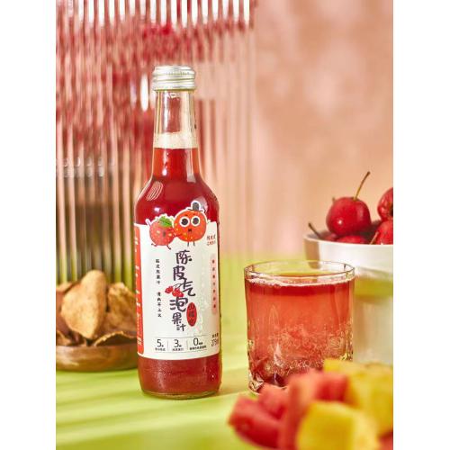 陈皮皮和朋友们陈皮山楂气泡果汁275ml*24瓶/件