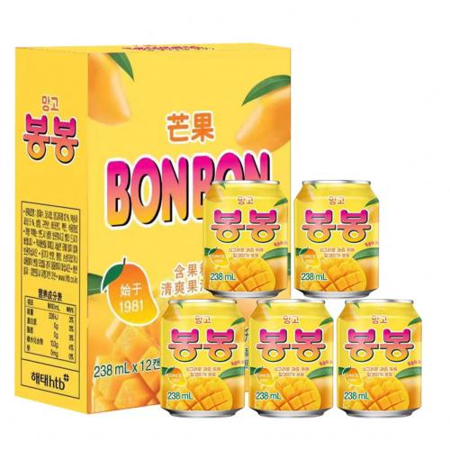 海太芒果果汁饮料238ml*12罐*6盒/件