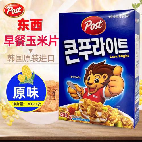 韩国Post浓香味早餐玉米片300g*10盒/件