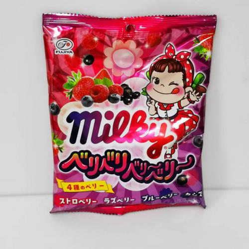 不二家浆果味牛奶糖75.6g*6包*2盒/组