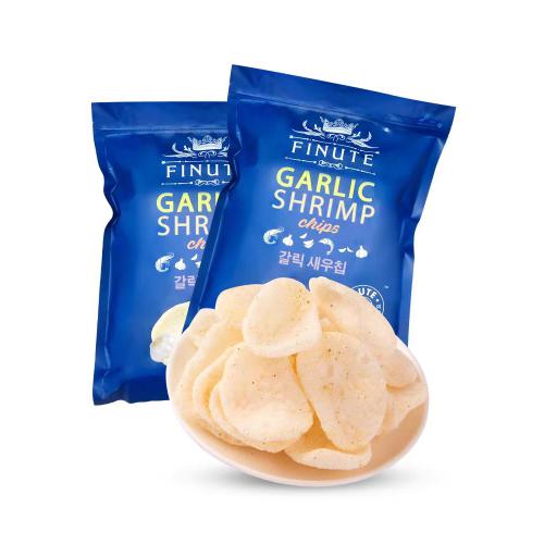趣莱福（FINUTE）蒜味虾片（膨化食品）82g*14包/件