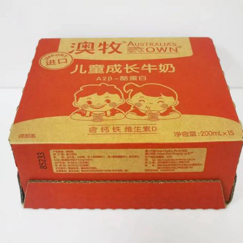 澳牧儿童成长牛奶200ml×3支×5组/件