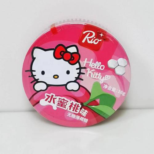 瑞怡乐Hello kitty水蜜桃味薄荷糖16g*9盒/组