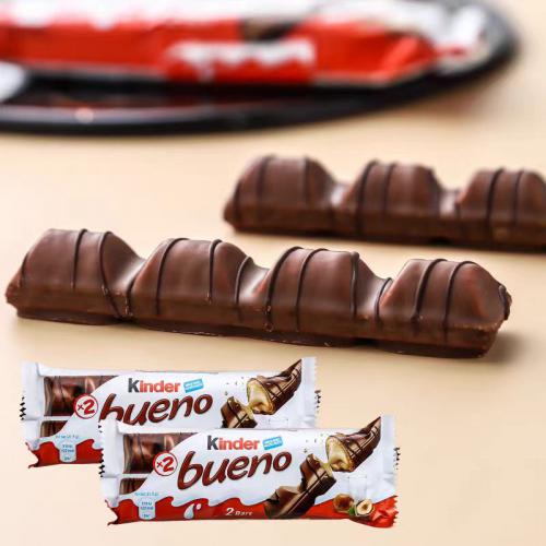 （英文版）健达缤纷乐榛仁威化牛奶巧克力制品3条装129g（43g*3条）*10扎/组