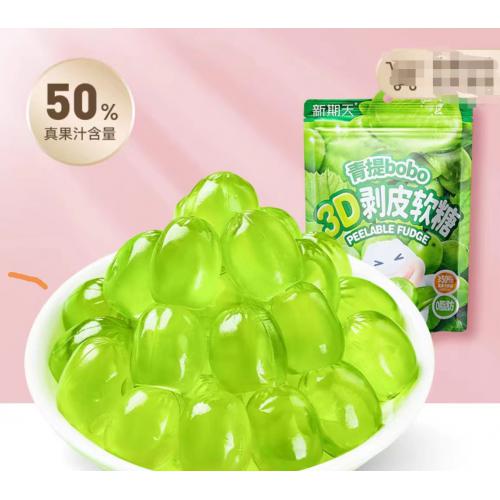 星期天青提bobo 3D剥皮软糖（青提味）75g*32包/件