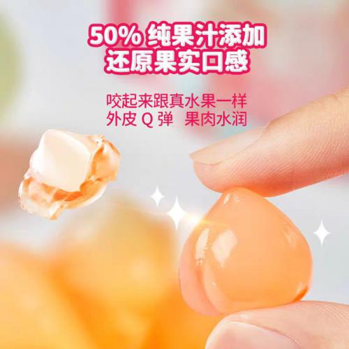 星期天白桃bobo 3D剥皮软糖（白桃味）130g*20包/件