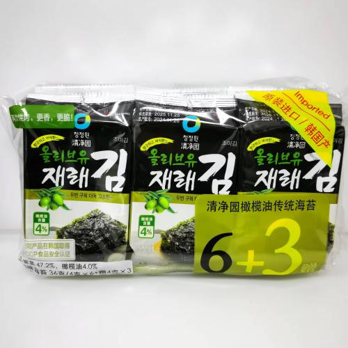 清净园橄榄油传统海苔36g(4g*6+赠...