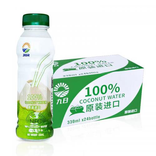 九日冰祖100%瓶装椰子水330ml*6瓶*4组/件