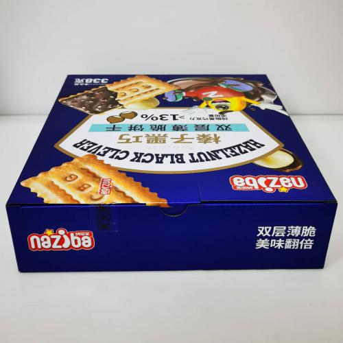 纳滋宝榛子黑巧双层薄脆饼干338g*8盒/件