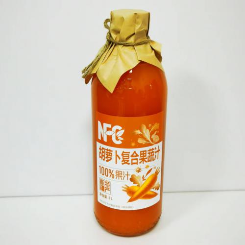 风趣玻璃瓶装NFC100%胡萝卜复合果蔬...