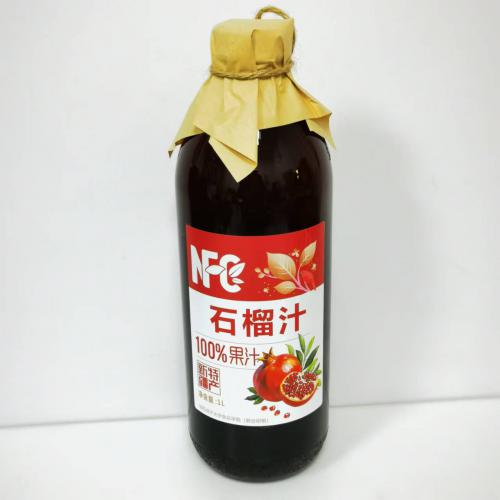 风趣玻璃瓶装NFC100%石榴汁1L*8...