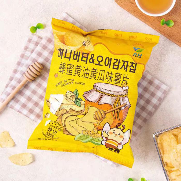 九日蜂蜜黄油黄瓜味原切薯片60g*20包/件