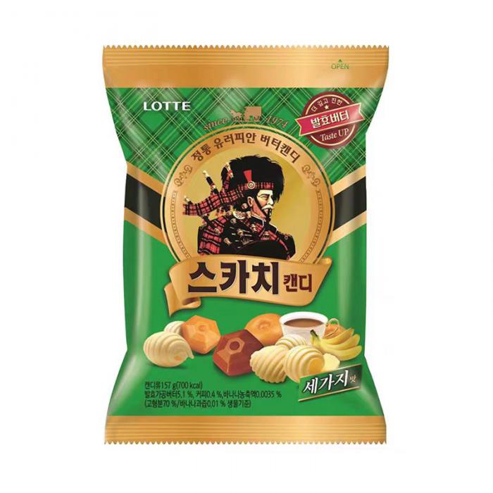 乐天苏格兰司考奇混合口味糖果157g*20包/件