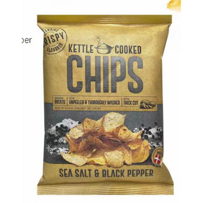 丹麦恩美斯海盐黑胡椒味薯片150g*8包/件