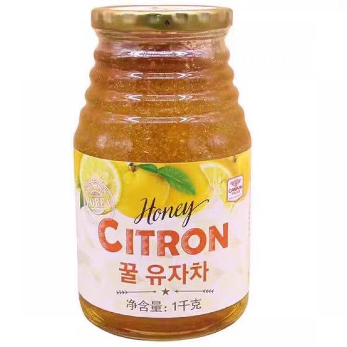 韩国迦南CANAAN蜂蜜柚子茶1000g*12瓶/件