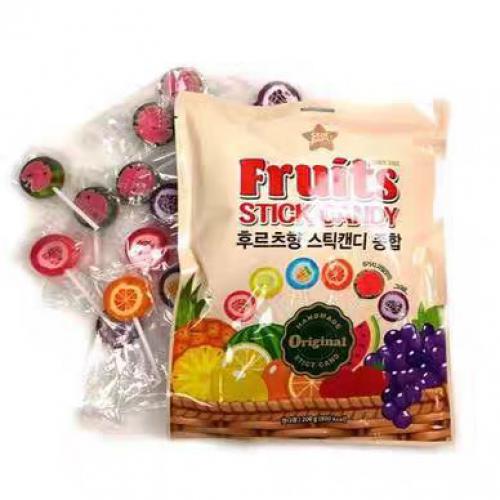 华尔水果味棒棒糖200g*12包/件