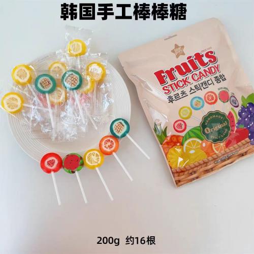 华尔水果味棒棒糖200g*12包/件