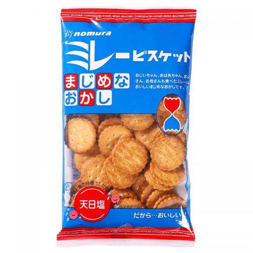 日本野村nomura天日盐米勒饼干120g*20包/件