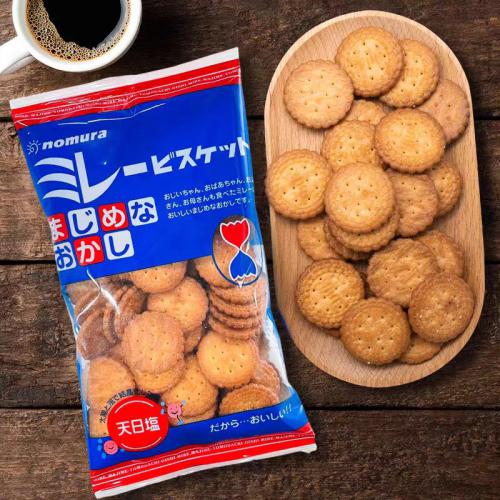 日本野村nomura天日盐米勒饼干120g*20包/件
