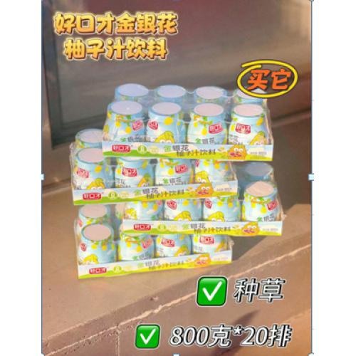 好口才金银花柚子汁饮料800g(100g*8)*20组/件