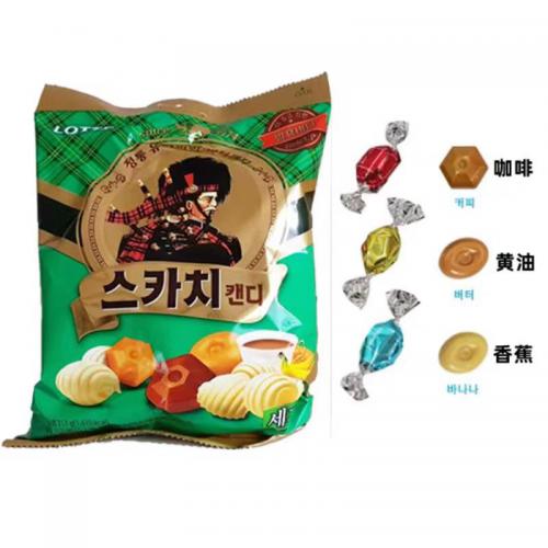 乐天苏格兰司考奇混合口味糖果157g*20包/件
