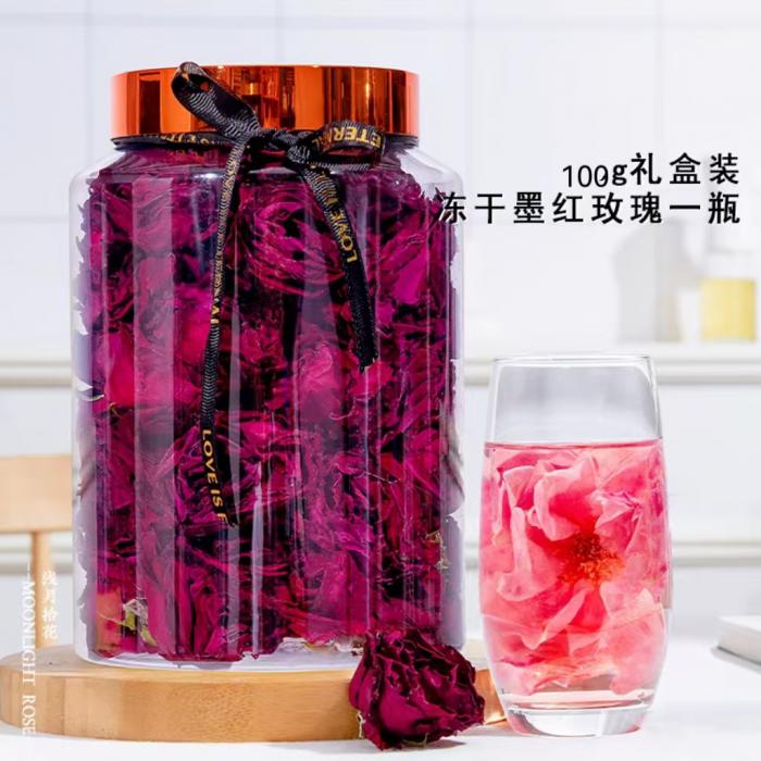 墨红玫瑰花茶100g*6罐/件