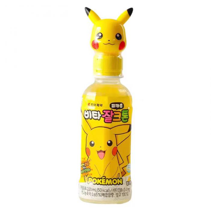 维他扎克顿皮卡丘芒果味饮料220ml*24瓶/件