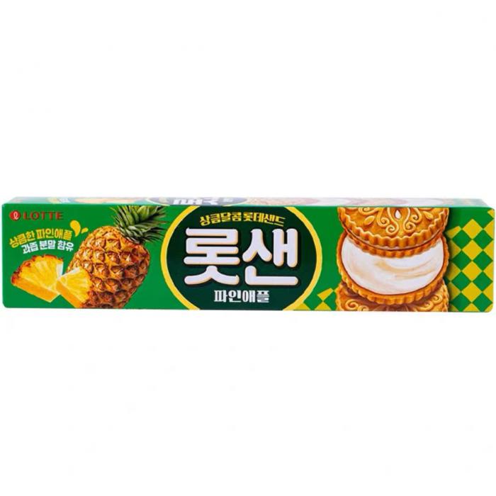 乐天菠萝味夹心饼干105g*30盒/件