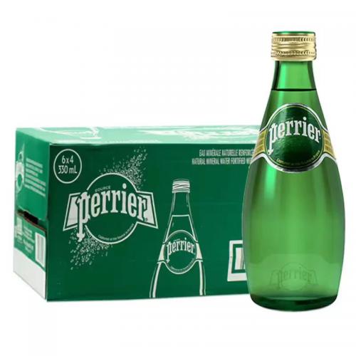 法国（巴黎）含气天然矿泉水原味330ml*24瓶/件