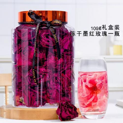 墨红玫瑰花茶100g*6罐/件