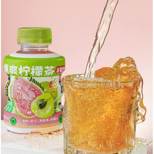 初饮爆爽柠檬茶油柑芭乐柠檬茶味饮品300g*24瓶/件