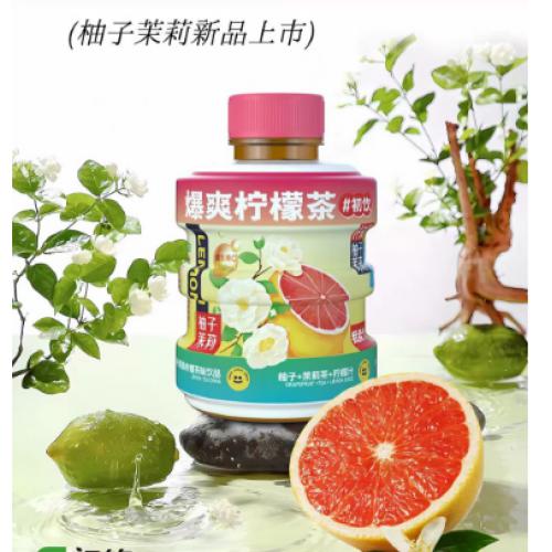 初饮爆爽柠檬茶柚子茉莉柠檬茶味饮品300...