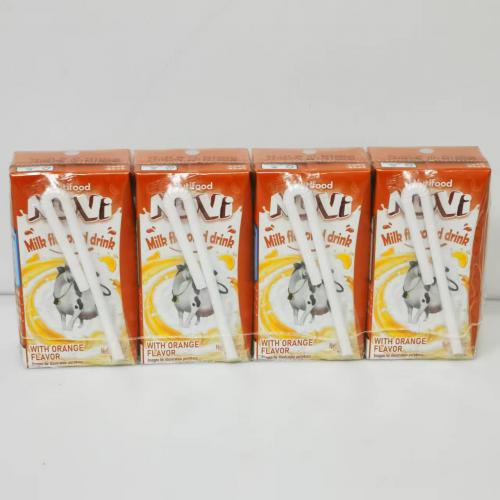 nuvi(努蒂)乳味饮料（橙子风味）110ml*4*12组/件