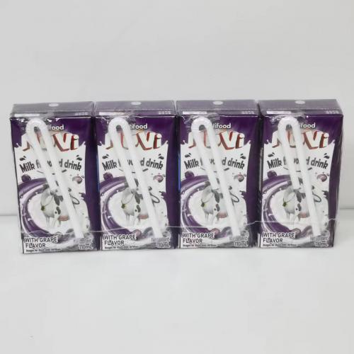 nuvi(努蒂)乳味饮料（葡萄风味）110ml*4*12组/件