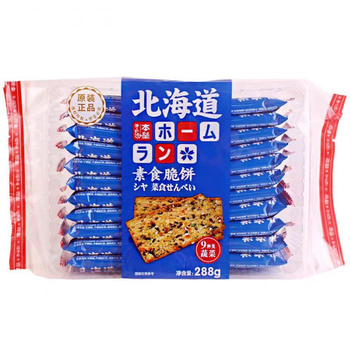 本垒北海道素食脆饼干288g*12包/件
