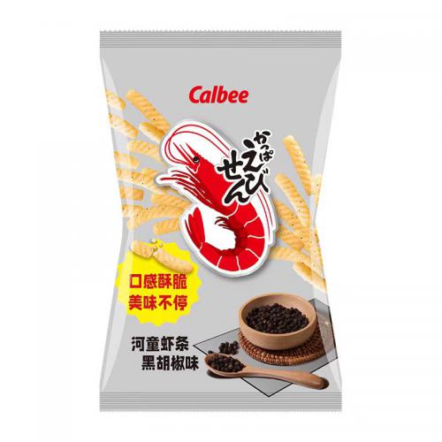 Calbee(卡乐比)黑胡椒味虾条70g...