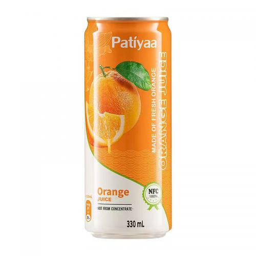 芭提娅100%NFC橙汁饮料330ml*24罐/件