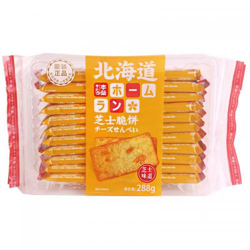 本垒北海道芝士味脆饼干288g*12包/件