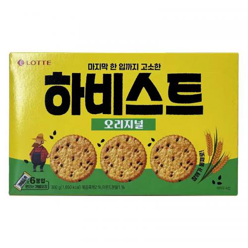 乐天甜蜜收获饼干300g*12盒/件