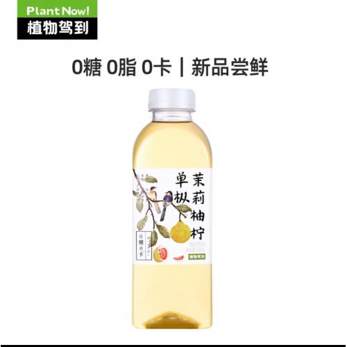 植物驾到单枞茉莉柚柠果味无糖茶饮料500ml*15瓶/件