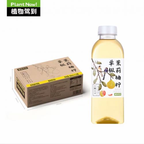 植物驾到单枞茉莉柚柠果味无糖茶饮料500ml*15瓶/件