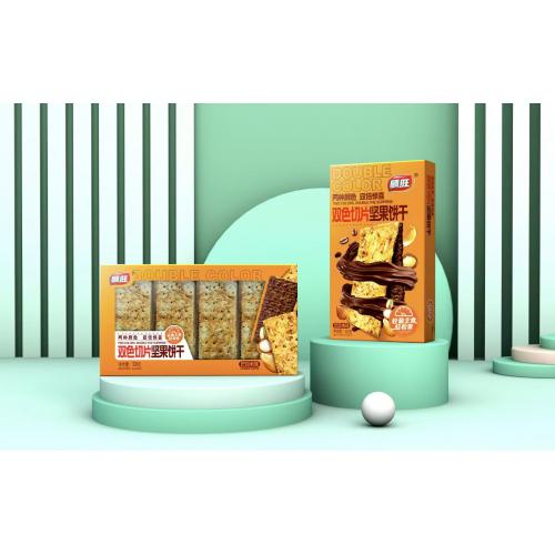 顺旺双色切片坚果饼干（巴旦木味）328g*16盒/件