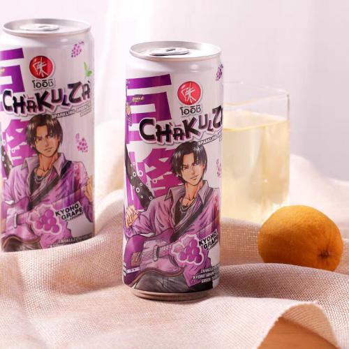 味牌巨峰葡萄味气泡绿茶320ml*24罐/件