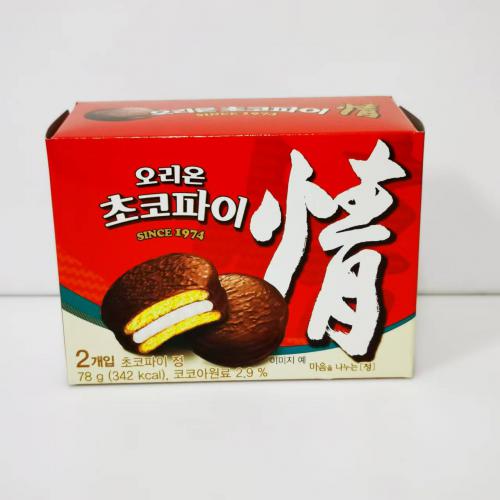 好丽友情巧克力味派（糕点）78g*24盒/件