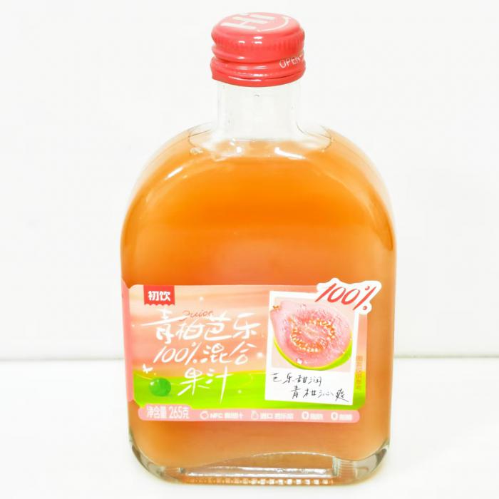 初饮青柑芭乐100%混合果汁265g*20瓶/件