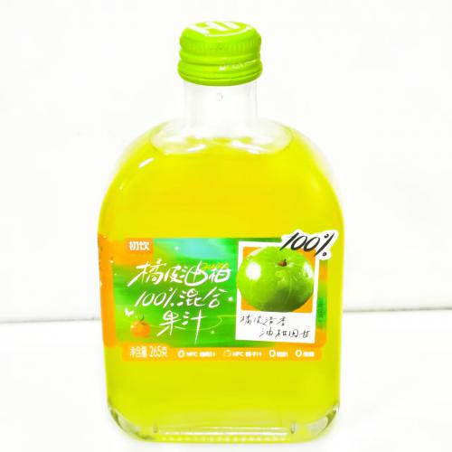 初饮橘皮油柑100%混合果汁265g*20瓶/件