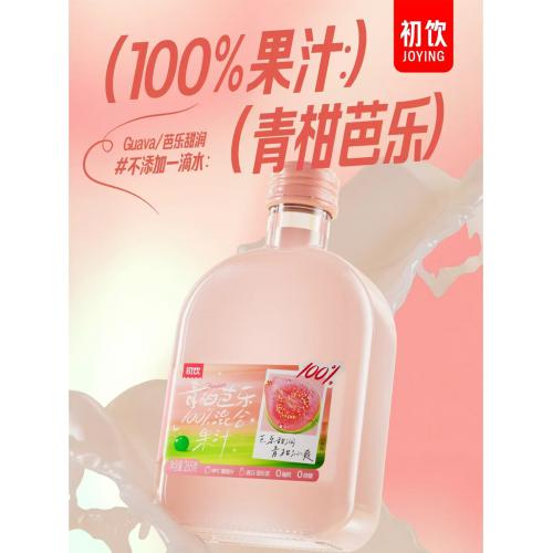 初饮青柑芭乐100%混合果汁265g*20瓶/件
