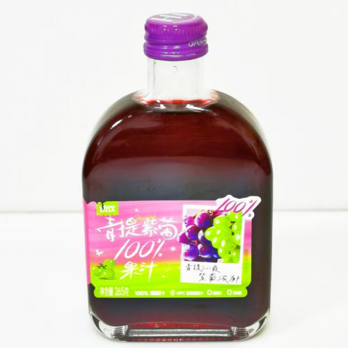 初饮青提紫葡100%葡萄汁265g*20...