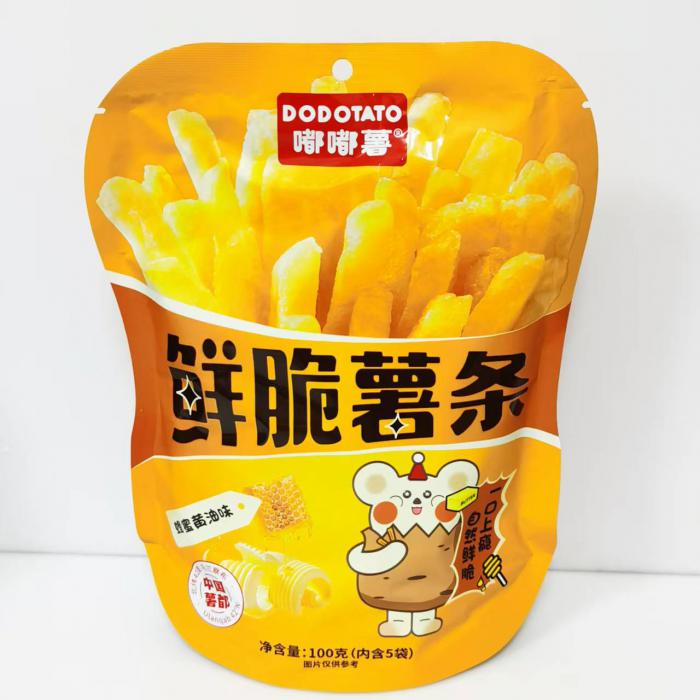 嘟嘟薯鲜脆薯条（蜂蜜黄油味）100g（20g*5包）*24袋/件